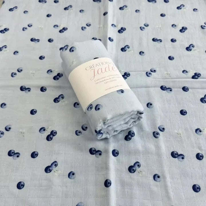 mousseline Bleuet Création Jade Mlle et Coco accessoire bébé