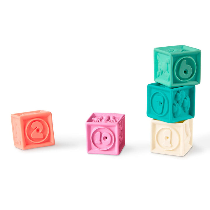 Jouet ensemble de gobelets et cubes empilables B. Baby Mlle et Coco