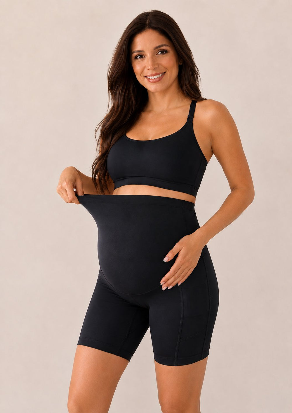 Biker short de maternité - Martine noir - Bloom Bloom 