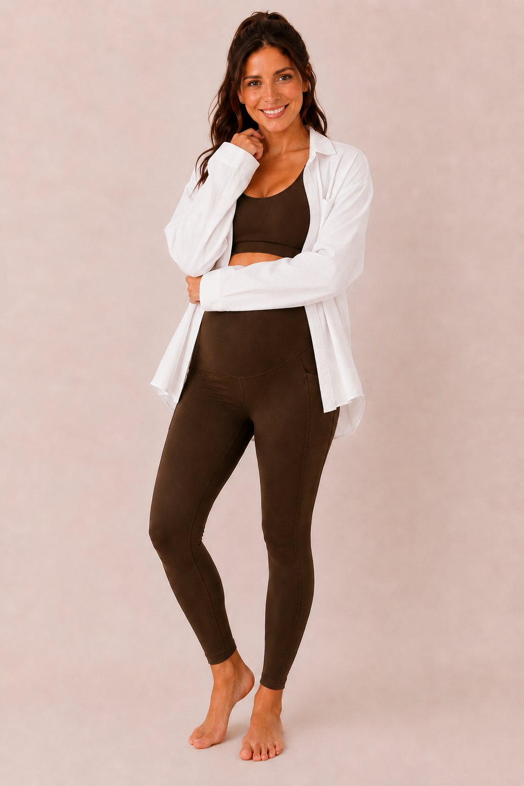 legging maternité bloom Noemie café Mlle et Coco