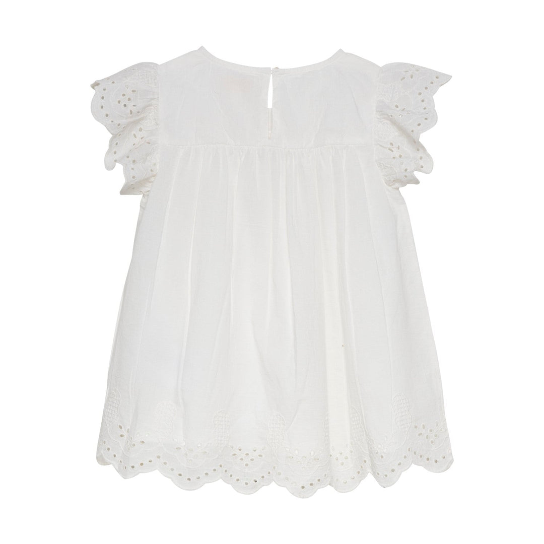blouse blanche coupe ample à dentelle vêtement fille Creamie