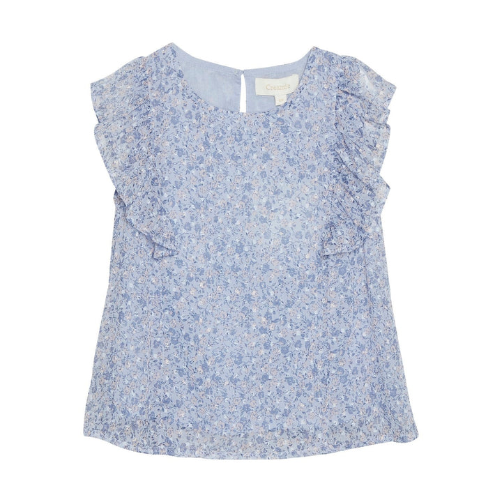 Blouse - Floral bleu et rose - Creamie Échantillon de vêtement Creamie 