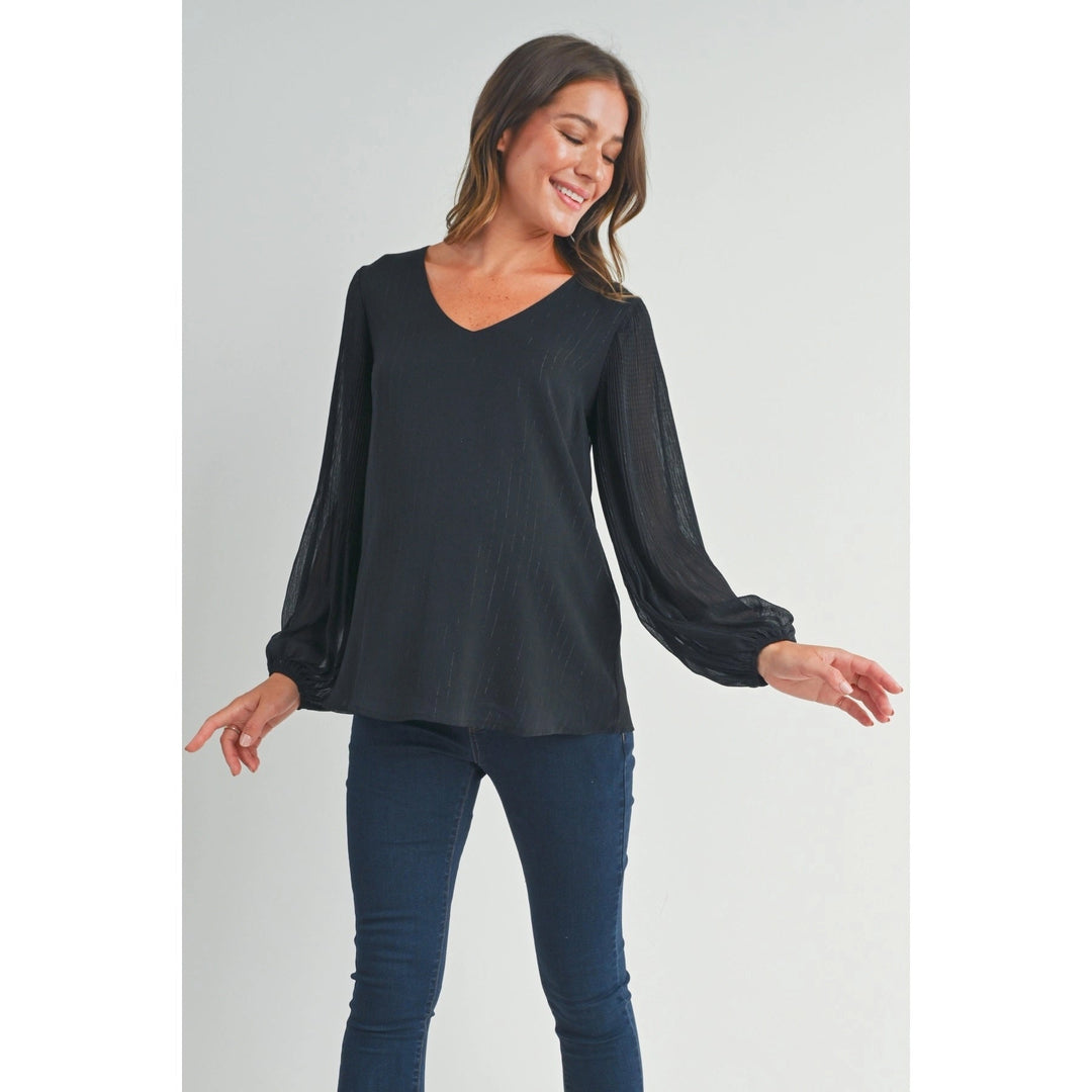 Blouse maternité plissé - Noir - Hello Miz Maternité Hello Miz 