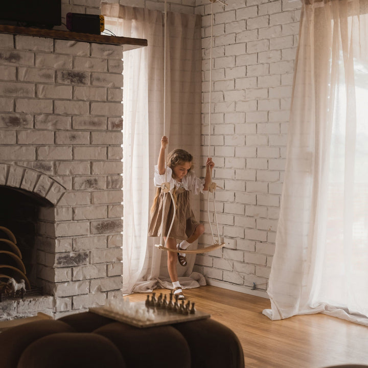 Balançoire en bois pour enfant Kinderfeets Mlle et Coco