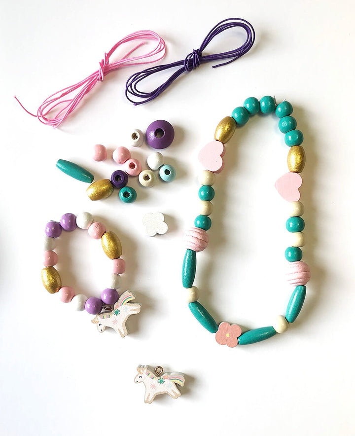 coffret perles bois licorne Sycomore Mlle et Coco Bricolage
