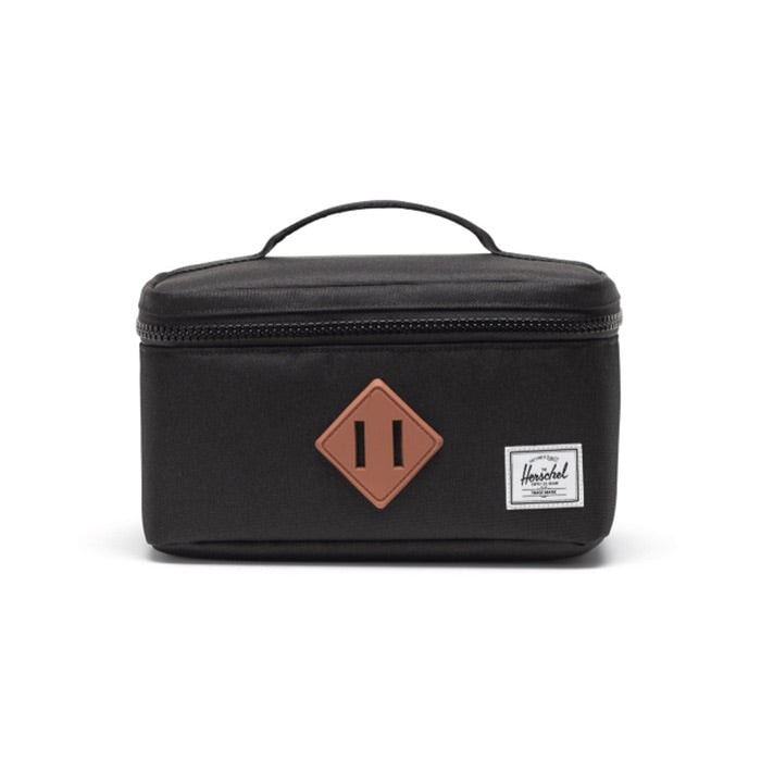 Boîte à lunch 4,5l de Herschel noir avec écusson brun