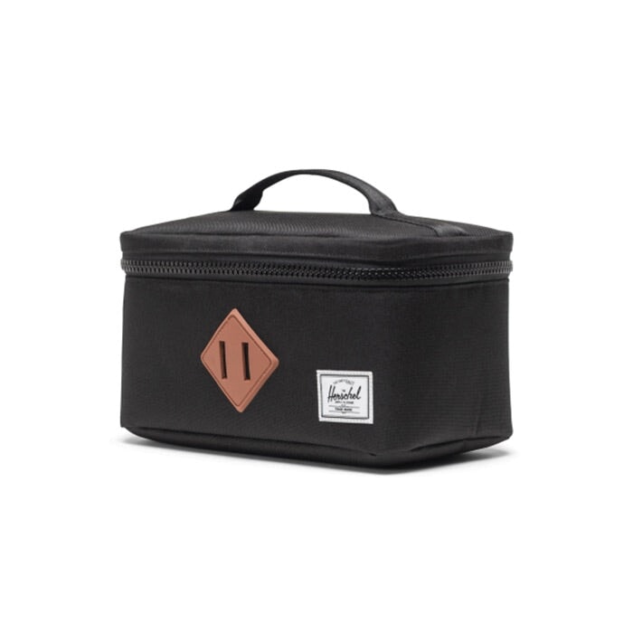 Boîte à lunch 4,5l de Herschel noir avec écusson brun