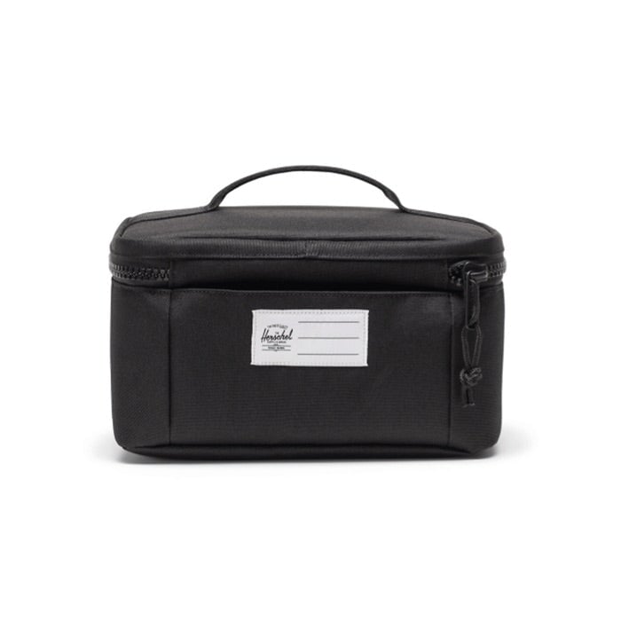 Boîte à lunch 4,5l de Herschel noir avec écusson brun