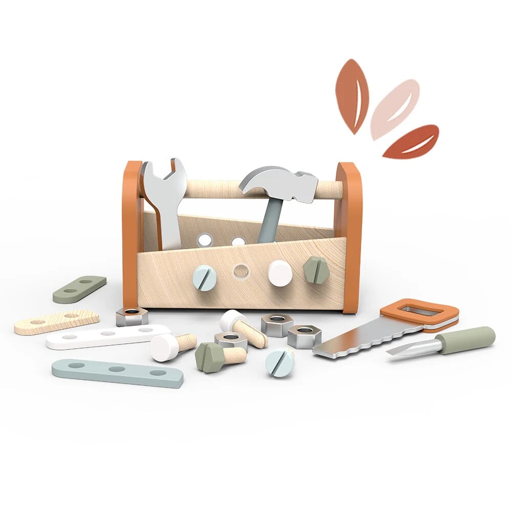 Jeux boîte à outils 2 en 1 en bois Speedy Monkey Mlle et Coco