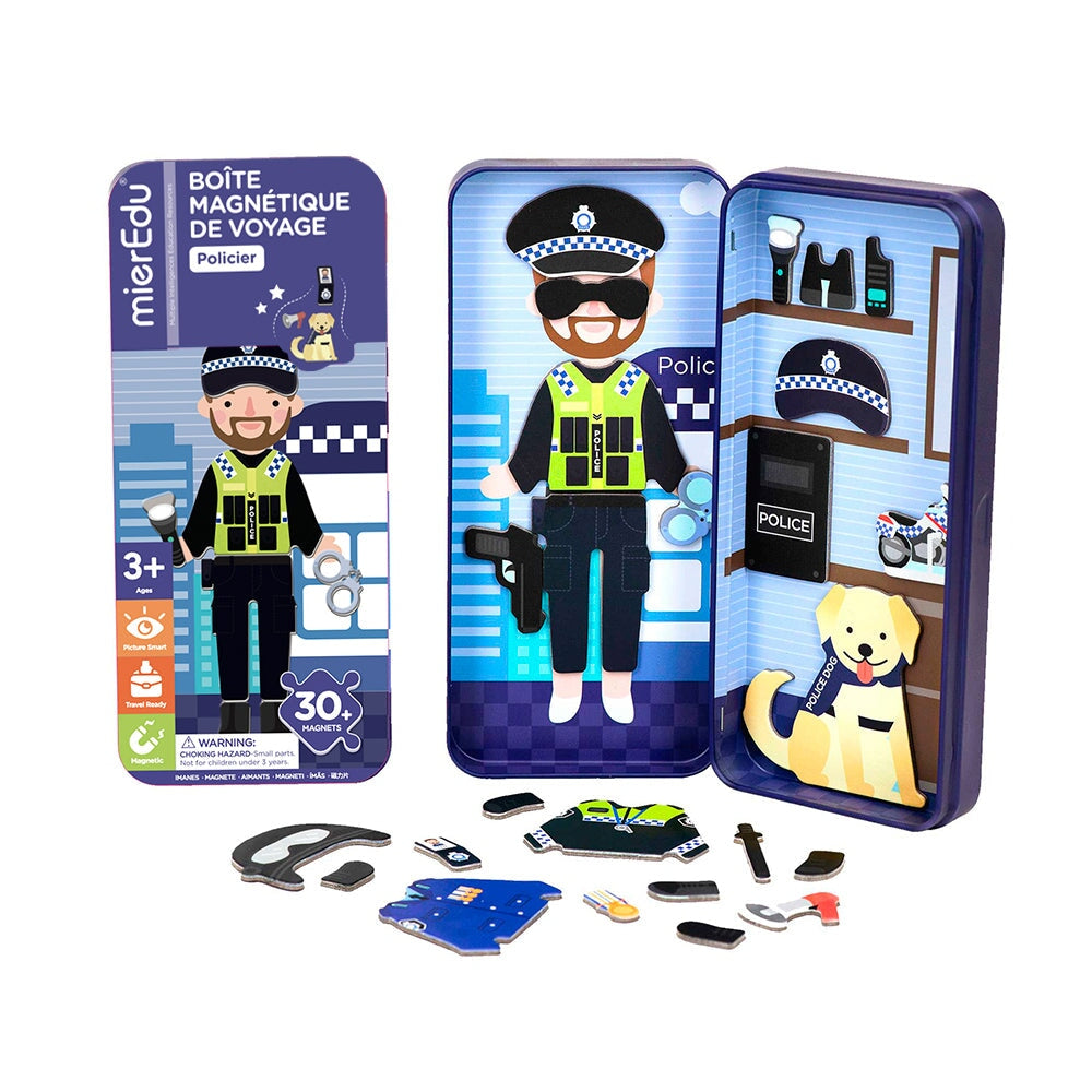 boite magnétique policier Mieredu Mlle et Coco jeu