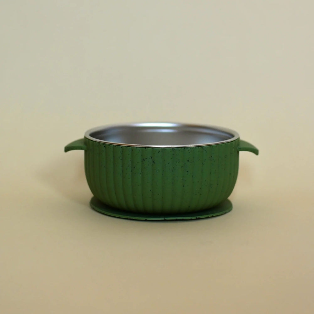 Bol en acier inoxydable à succion en silicone - Plusieurs couleurs - Minika Repas et gourmandise Minika Leaf 