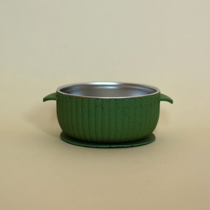 Bol en acier inoxydable à succion en silicone - Plusieurs couleurs - Minika Repas et gourmandise Minika Leaf 