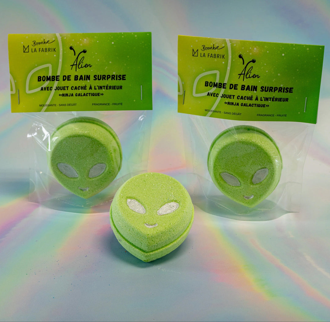 Bombe de bain surprise alien La Fabrik Mlle et Coco Halloween