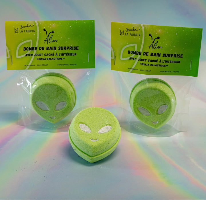 Bombe de bain surprise alien La Fabrik Mlle et Coco Halloween