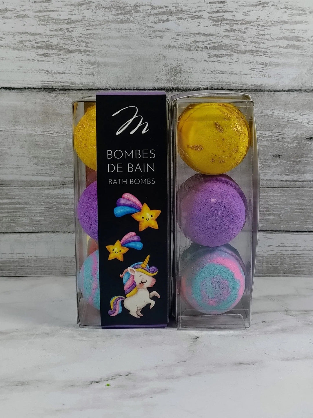 trio bombe de bain licorne Margot Mlle et Coco