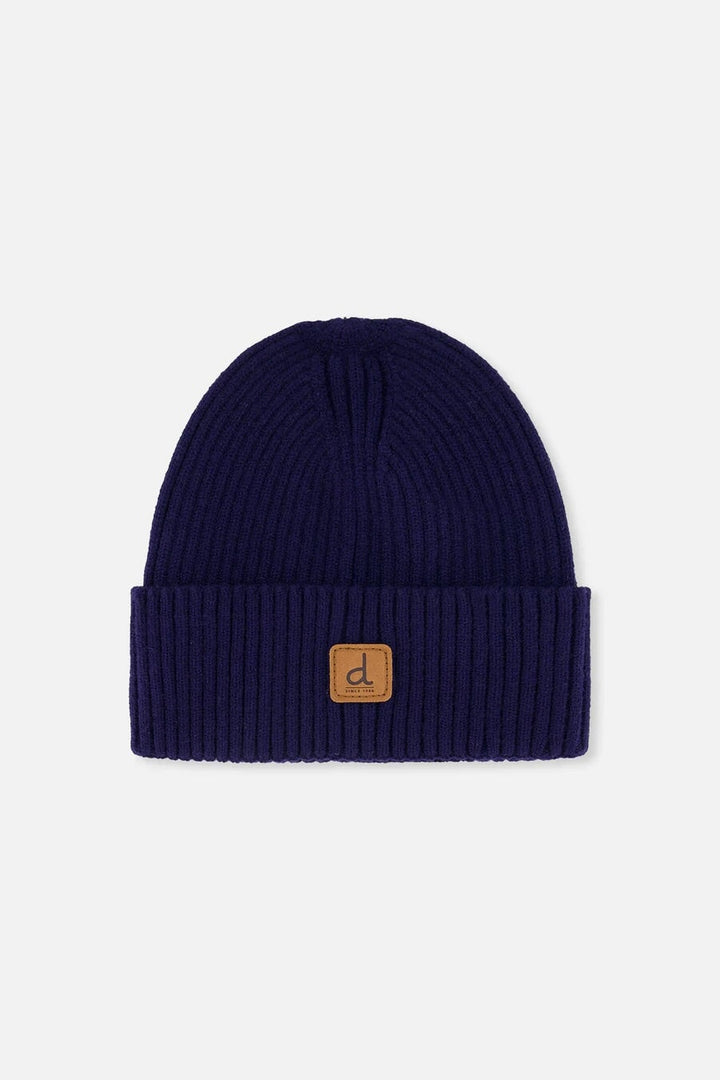 Bonnet mi-saison en tricot Bleu marin Deux par Deux Mlle et Coco