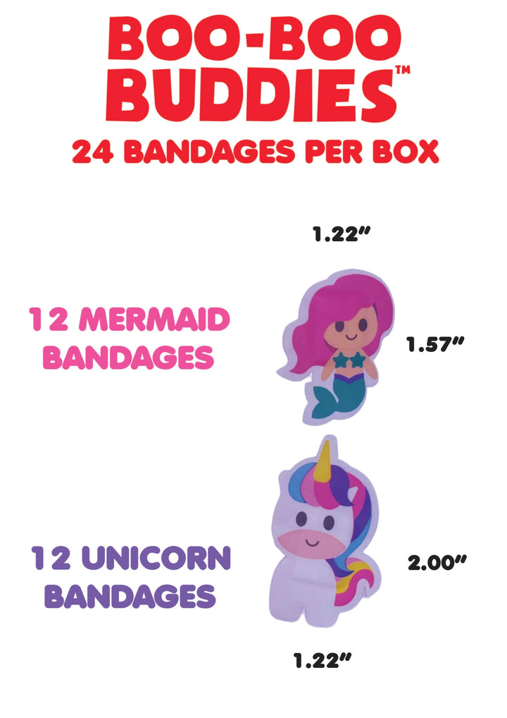 boo-boo buddies pansement bandage enfant sirene licorne