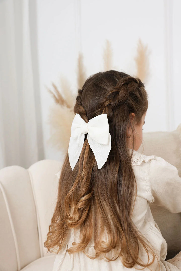 Boucle à cheveux sur pince Fable L Blanc Ananas &amp; Co. Mlle et Coco