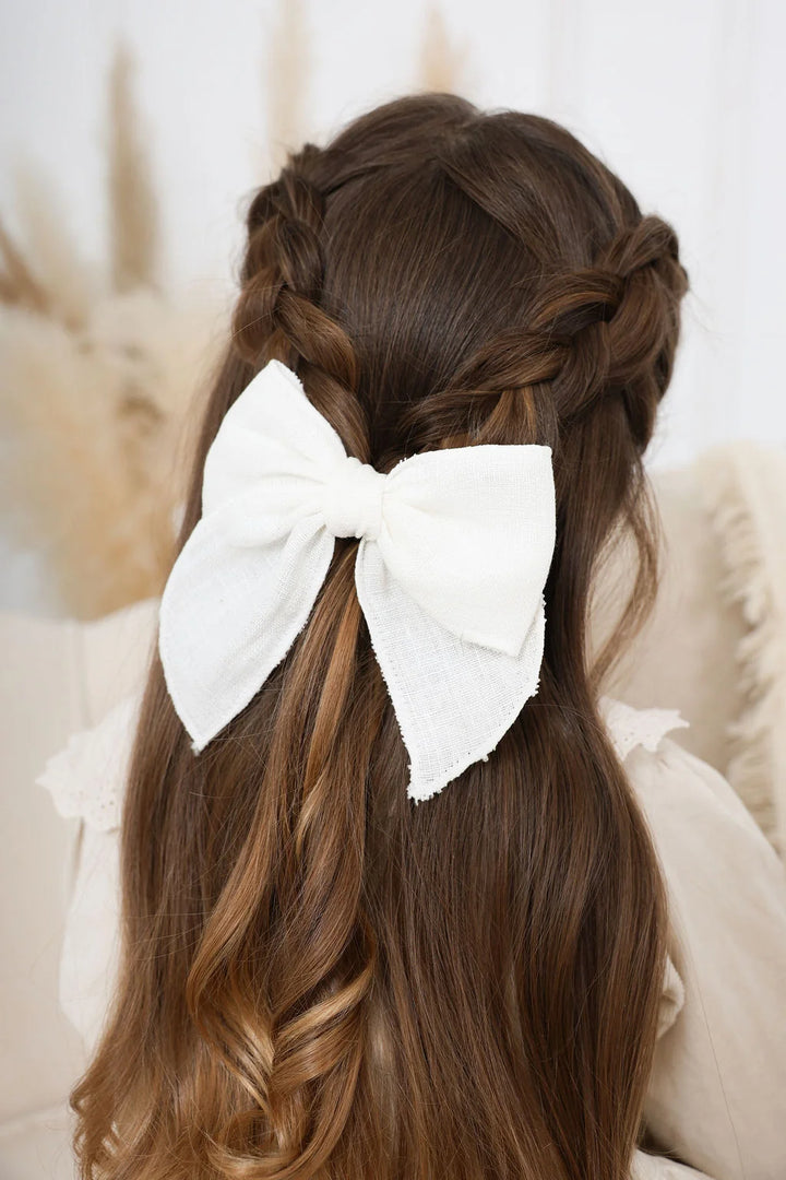 Boucle à cheveux sur pince Fable L Blanc Ananas &amp; Co. Mlle et Coco
