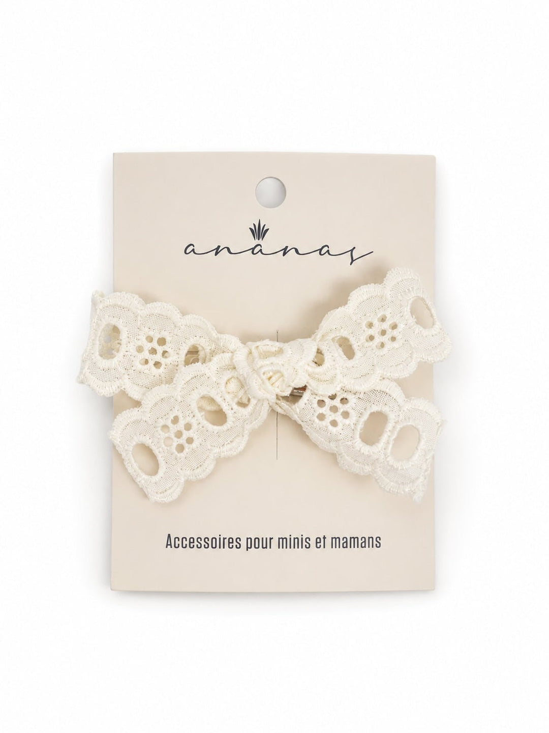 Boucles à cheveux sur pince brodée Ananas Mlle et Coco