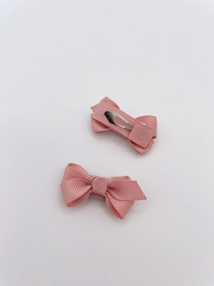 Ensemble de 4 bouclettes sur pinces de Ananas et Co Rose et Lilas