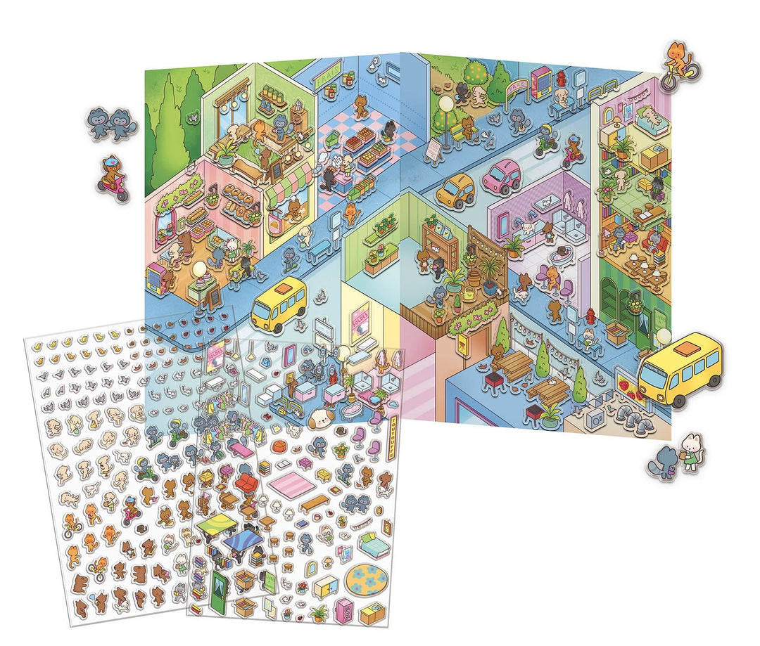 Mon univers cosy - Mes petites boutiques - Un univers géant à composer ! Auzou éditions Mlle et Coco