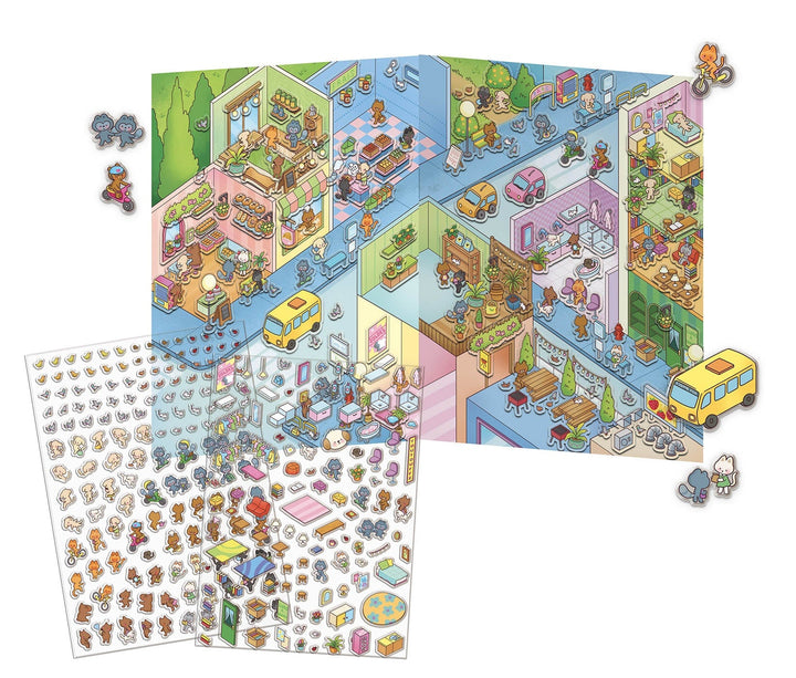 Mon univers cosy - Mes petites boutiques - Un univers géant à composer ! Auzou éditions Mlle et Coco