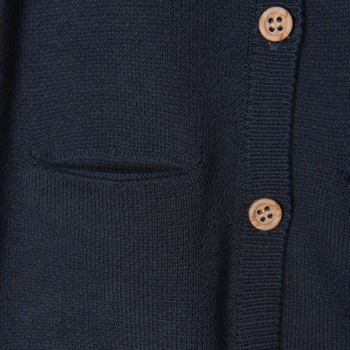 cardigan marine boutons manches longues Fixoni vêtement enfant petit