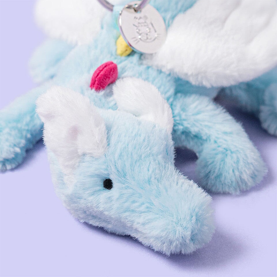 Breloque de sac dragon du ciel bleu Jellycat Mlle et Coco