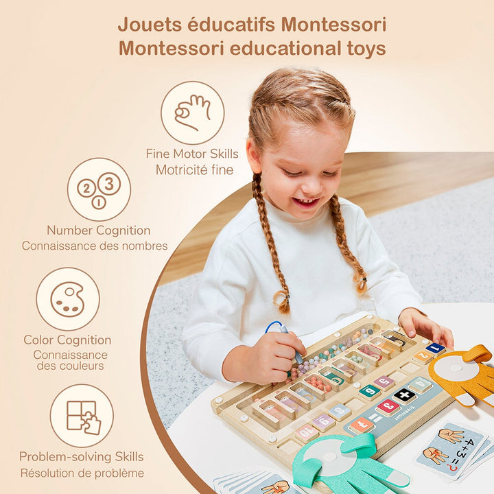 Jeu calculs au doight et aux perles Top Bright Mlle et Coco