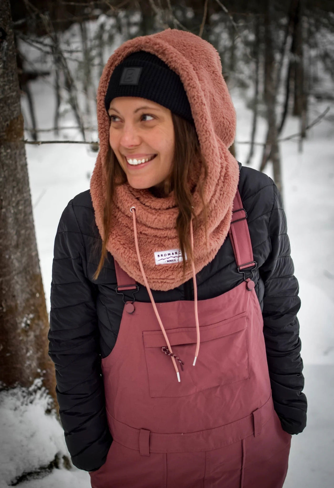 tuque noir gaufré doublé accessoire hivers Bromance compagnie québécoise