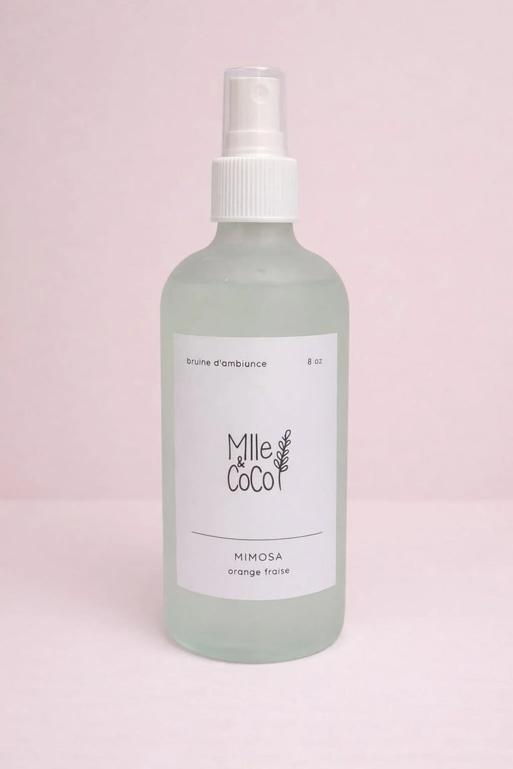 Coffret cadeau Mimosa Mlle et Coco bain moussant chandelle bruine 