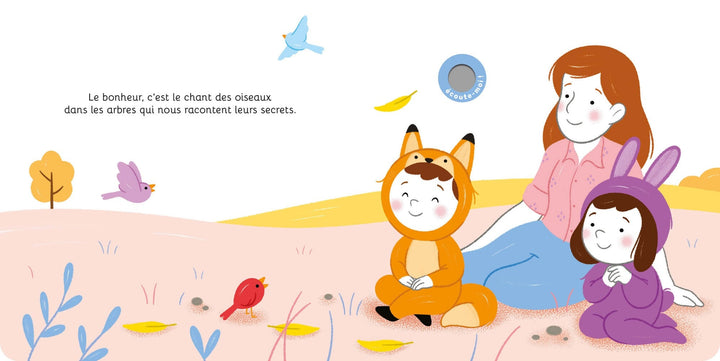 Livre sonore Les bruits du bonheur Auzou Mlle et Coco