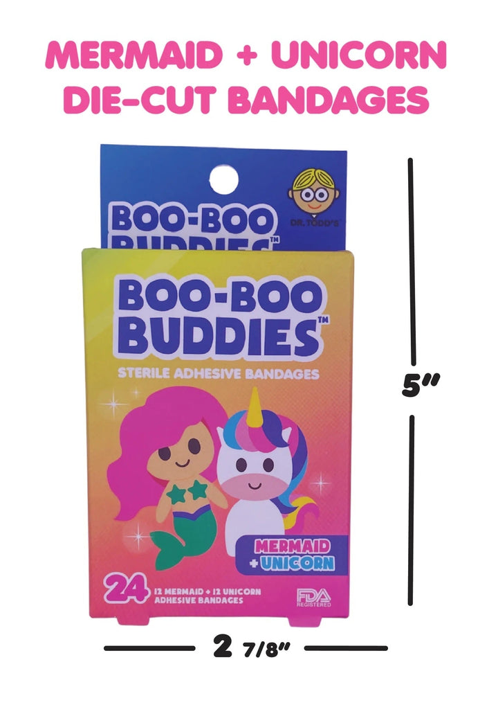 boo-boo buddies pansement bandage enfant sirene licorne