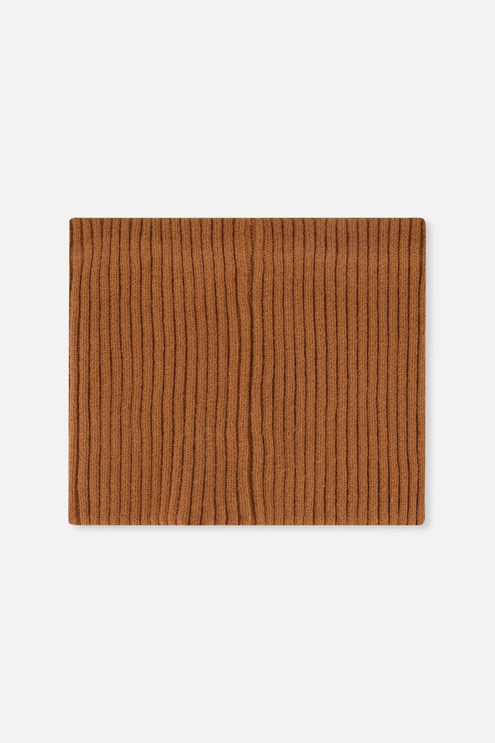 Cache-cou mi-saison en tricot Brun cassonade Deux par Deux Mlle et Coco