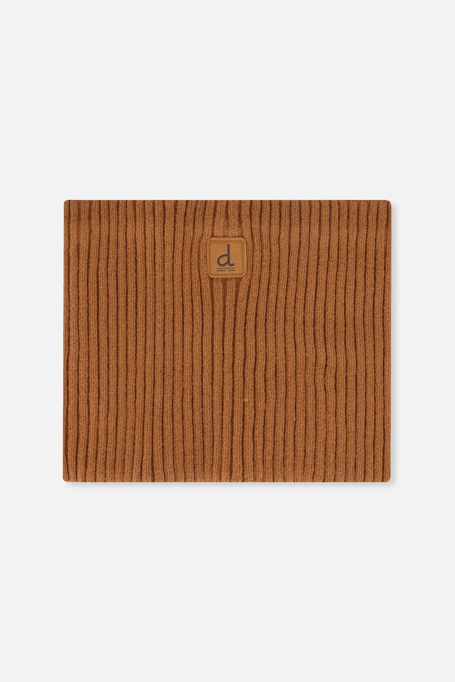 Cache-cou mi-saison en tricot Brun cassonade Deux par Deux Mlle et Coco