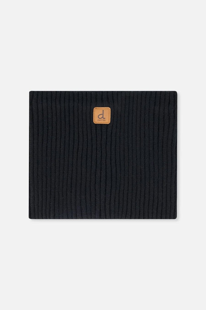 Cache-cou mi-saison en tricot Noir Deux par Deux Mlle et Coco