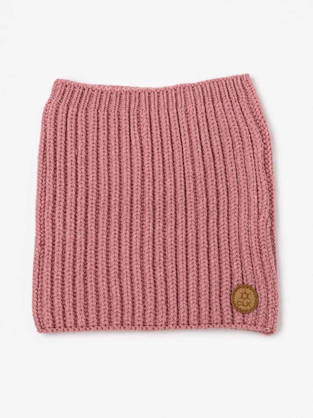 Cache-cou en tricot rose cameo (0-2 ans) Calikids Mlle et Coco