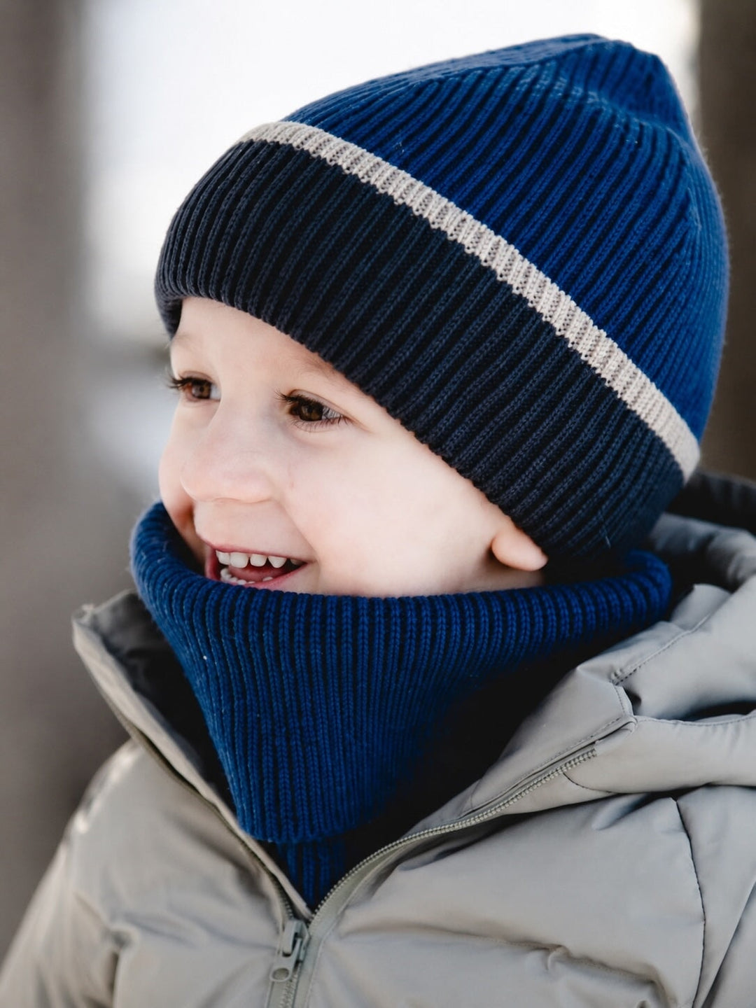 Cache-cou en tricot doux (0-2 ans) rose Calikids Mlle et Coco