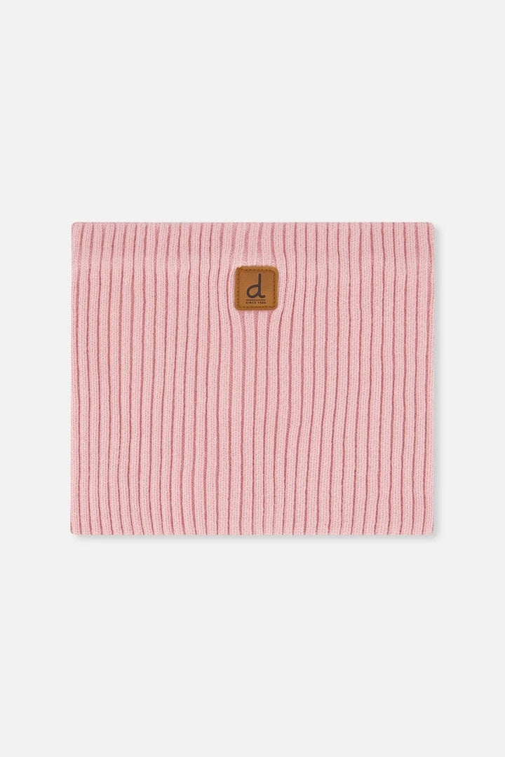 Cache-cou mi-saison en tricot Vieux rose Deux par Deux Mlle et Coco