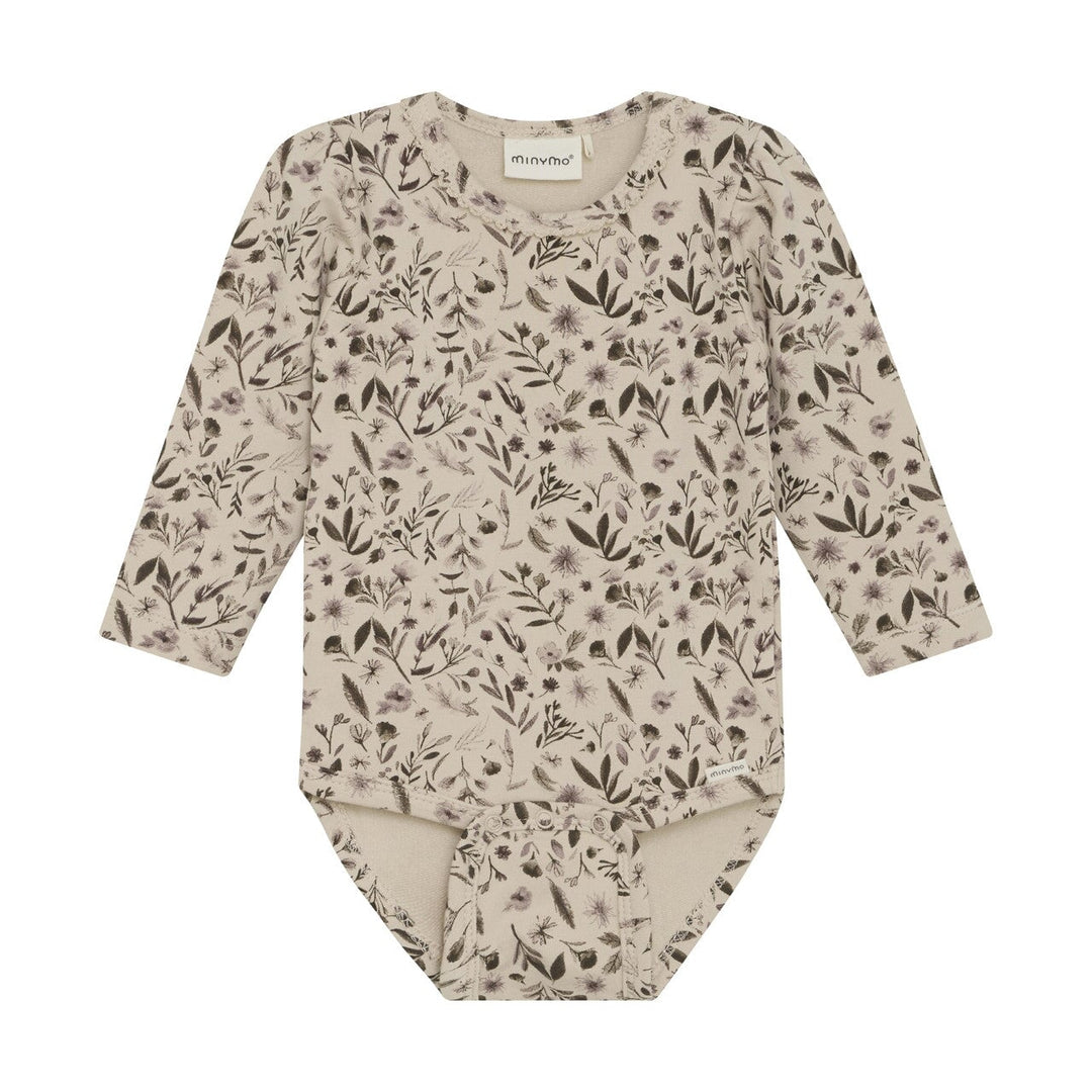 Cache-couche manches longues fleurs - Beige - Minymo Vêtements (échantillons) Minymo 6 mois 