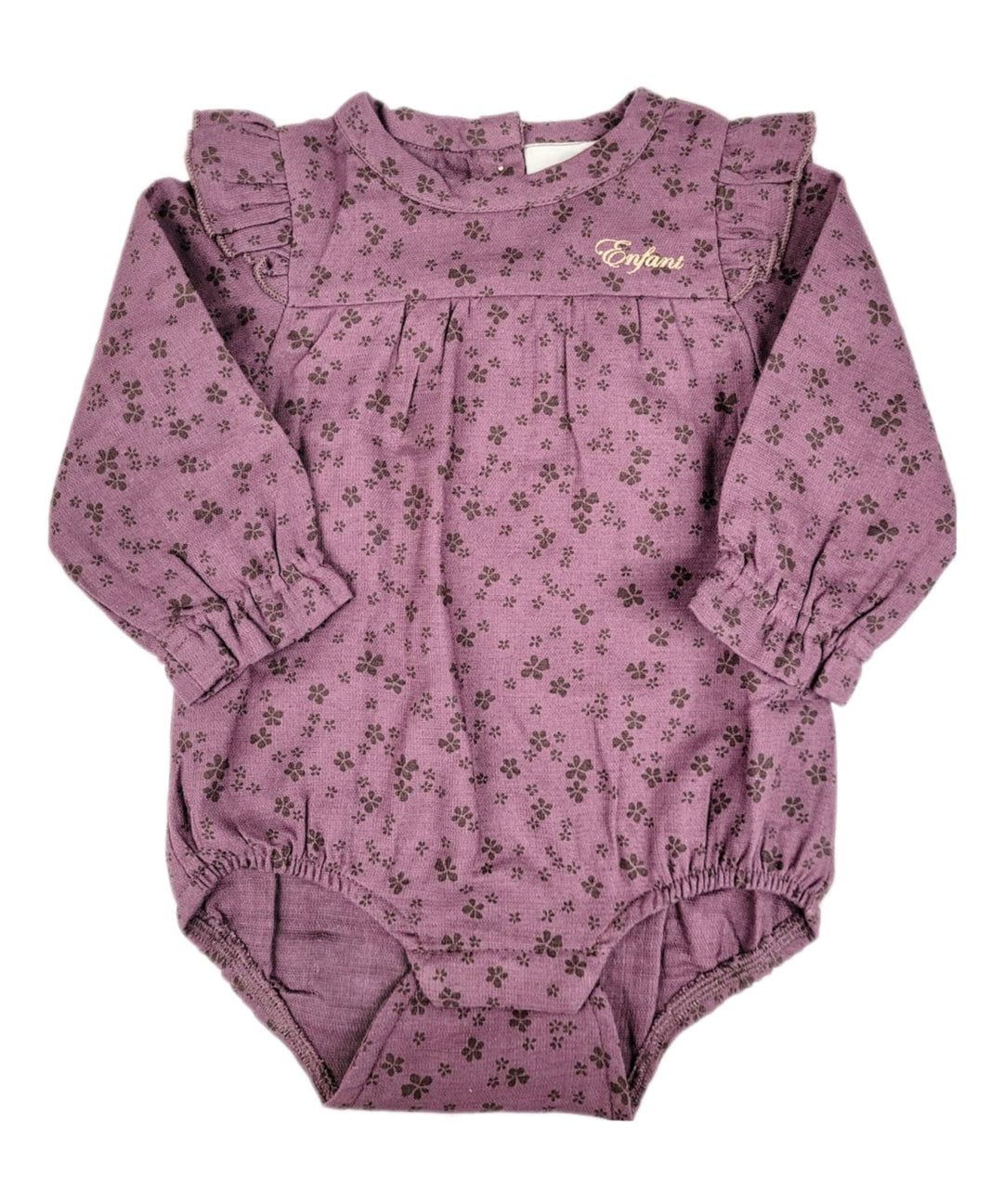 cache-couches manches longues mauve fleurs En-fant Mlle Coco
