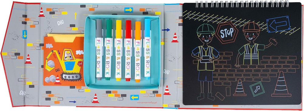 Cahier tableau noir construction Floss & Rock Mlle et Coco