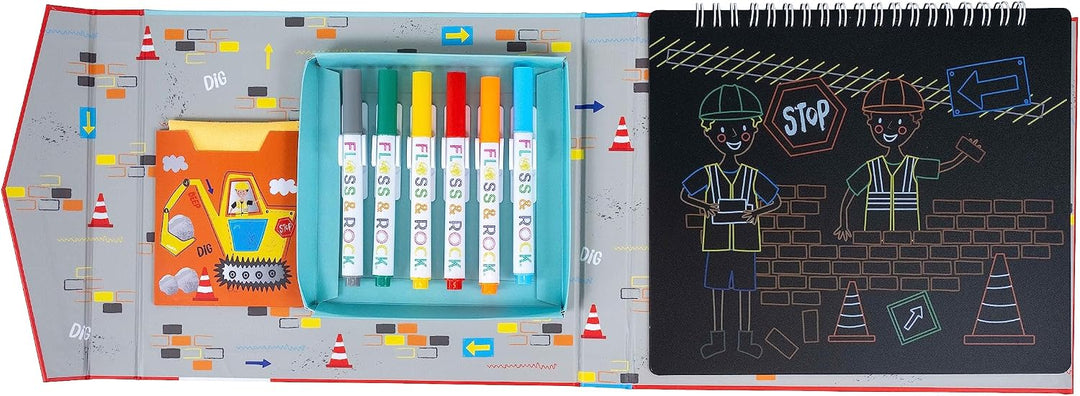 Cahier tableau noir construction Floss &amp; Rock Mlle et Coco