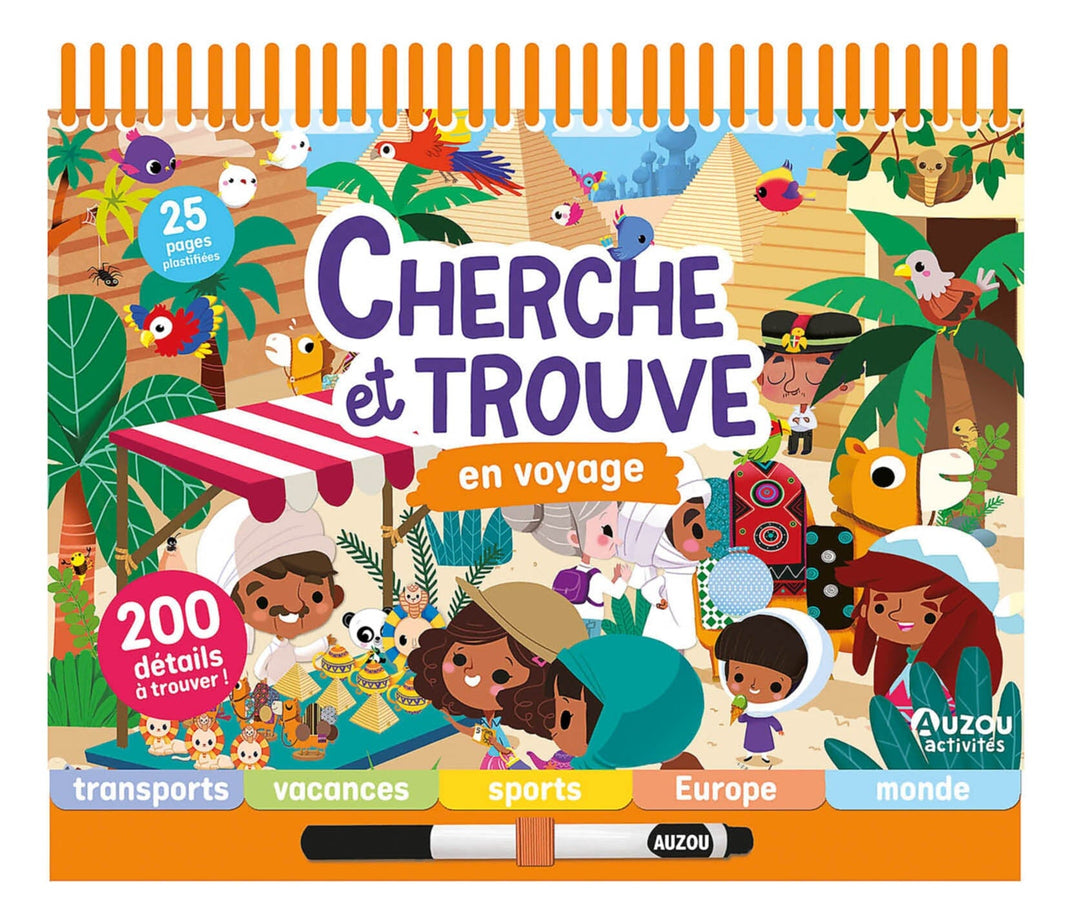 Cahier d'activités sous le thème du voyage de Auzou activités