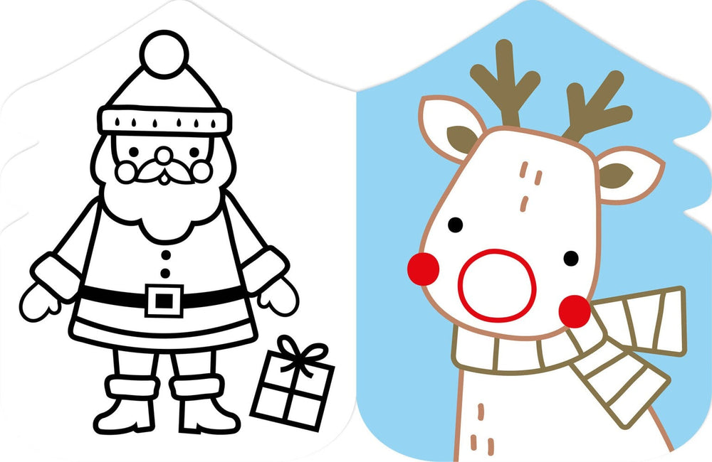 Cahier à colorier sans dépasser Noel Auzou Mlle et Coco