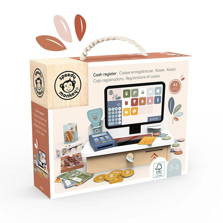 Jeux Caisse enregistreuse en bois Speedy Monkey Mlle et Coco