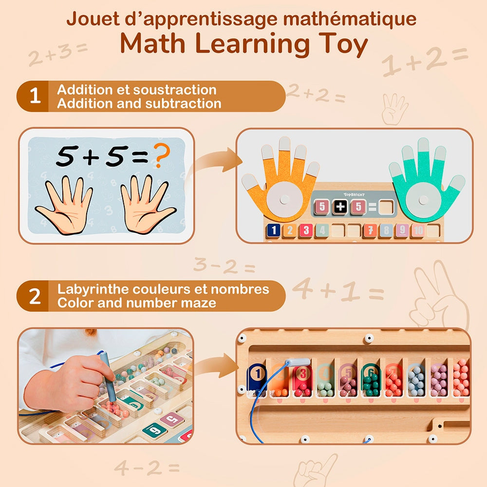 Jeu calculs au doight et aux perles Top Bright Mlle et Coco