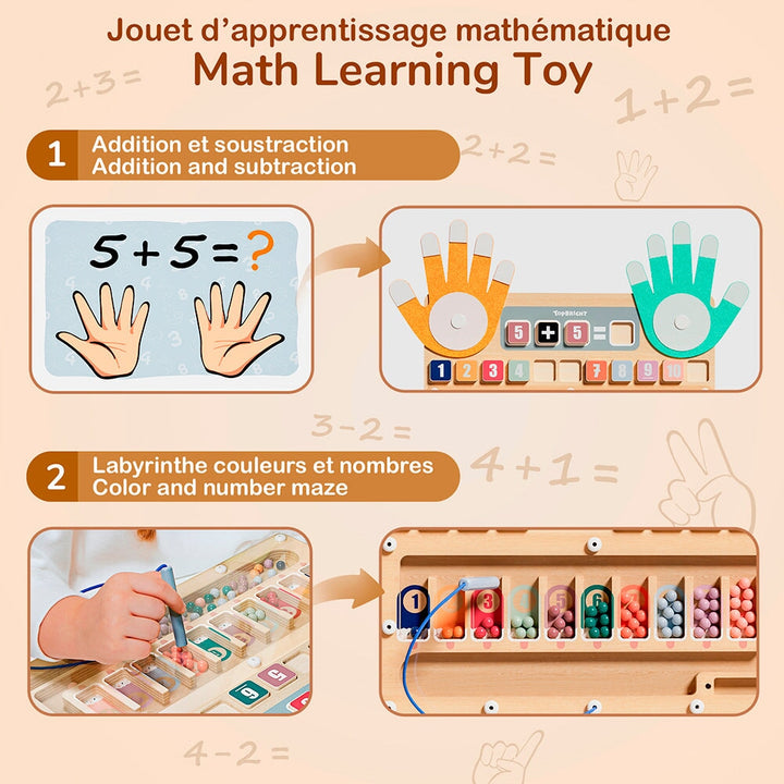 Jeu calculs au doight et aux perles Top Bright Mlle et Coco