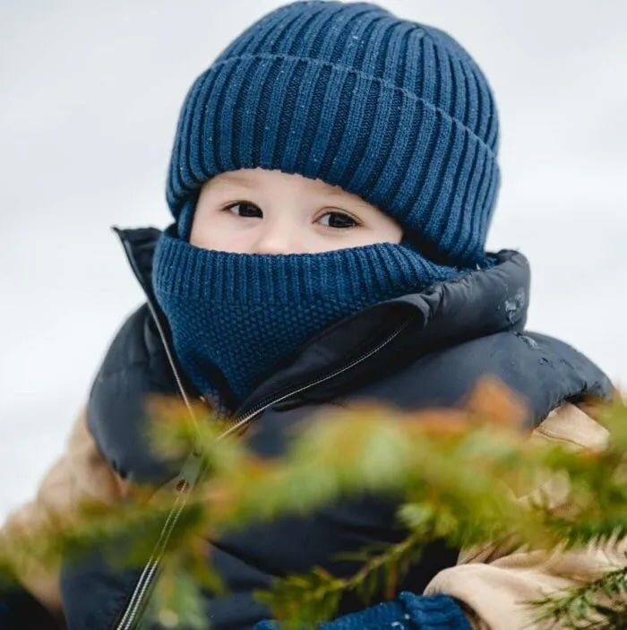 tuque bleu tricot doux hiver Calikids Mlle et Coco